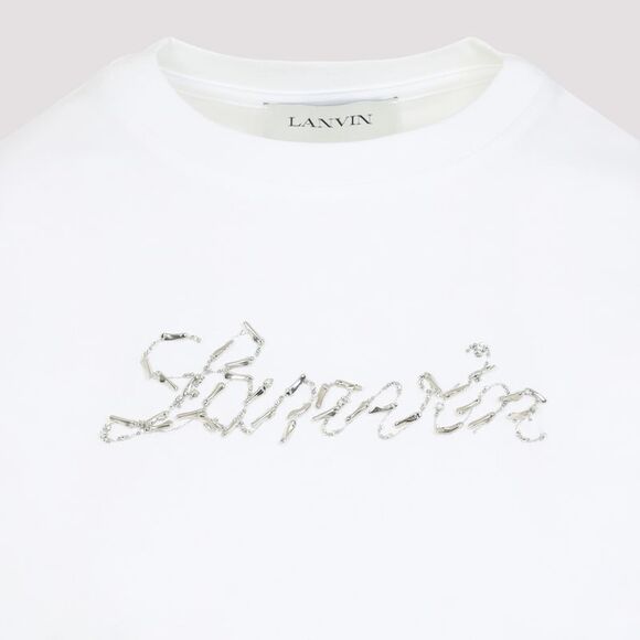 Lanvin Embroidered Script Logo T-Shirt Women